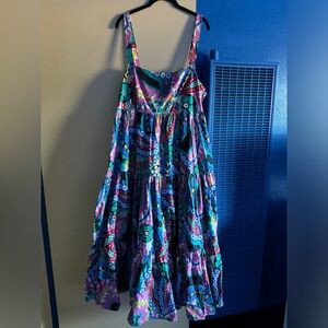 Jcrew Apron maxi dress in Ratti® kaleidoscope floral NWT